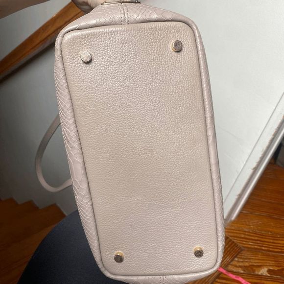 GiGi New York 🐾  TEDDIE TOTE Nude Embossed Python Leather, MSRP $365 - Picture 7 of 14